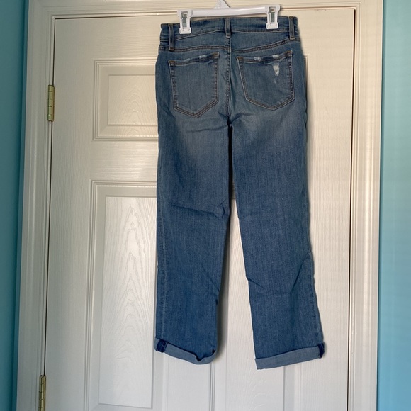 LOFT Straight Cropped Denim in Light/Med Wash size 24/00 - Picture 2 of 7